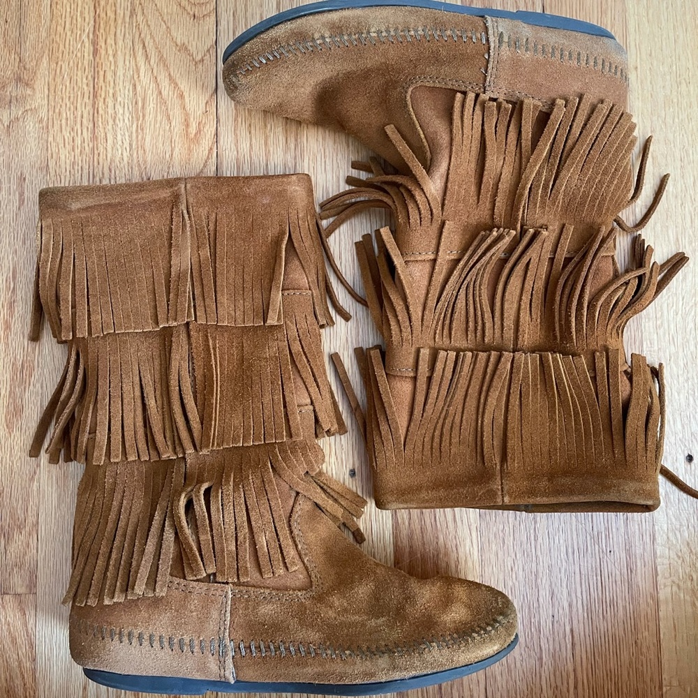 Minnetonka 3-Layer Fringe Boots - image 1